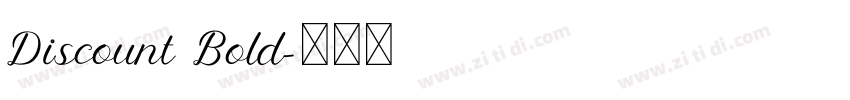 Discount Bold字体转换